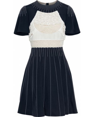 Шелковое ажурное платье мини с вышивкой Valentino