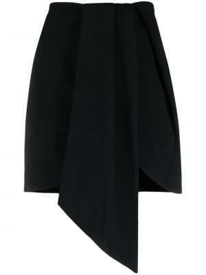 Drapiruotas asimetriškas mini sijonas Federica Tosi juoda