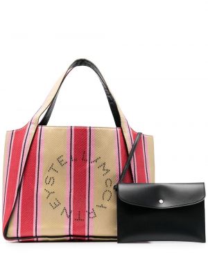 Shopper kabelka s potiskem Stella Mccartney růžová