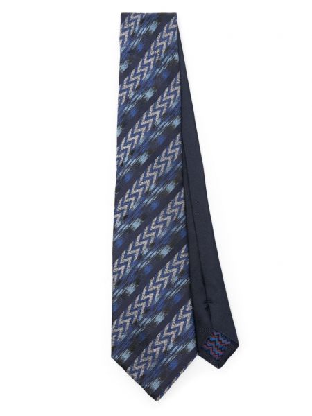 Seiden krawatte Missoni blau