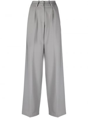 Plisované rovné kalhoty Iro šedé