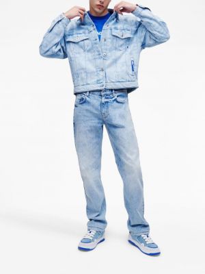 Veste en jean à imprimé Karl Lagerfeld Jeans bleu