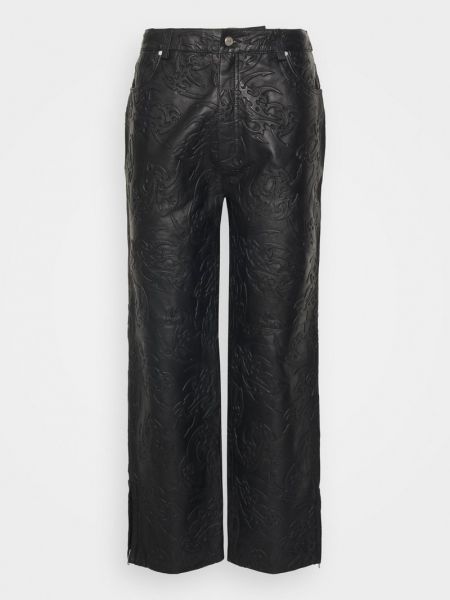 Spodnie klasyczne skórzane Han Kjobenhavn czarne