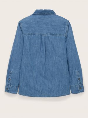 Rifľová košeľa Tom Tailor modrá