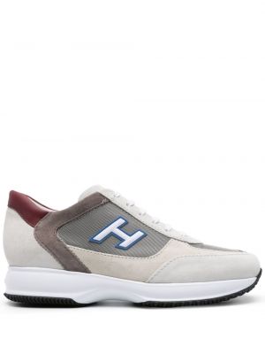 Sneakers με κορδόνια με δαντέλα Hogan λευκό