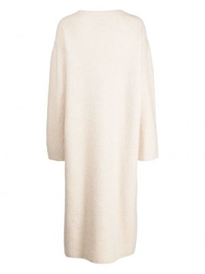 Dzianinowa sukienka midi filcowa Lauren Manoogian biała