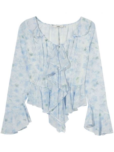 Bluza s cvetličnim vzorcem s potiskom B+ab