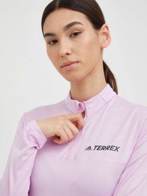 Majica dugih rukava sa dugačkim rukavima Adidas Terrex ružičasta