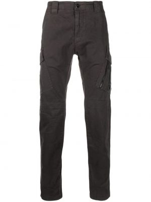 Rovné kalhoty s nízkým pasem skinny fit C.p. Company šedé
