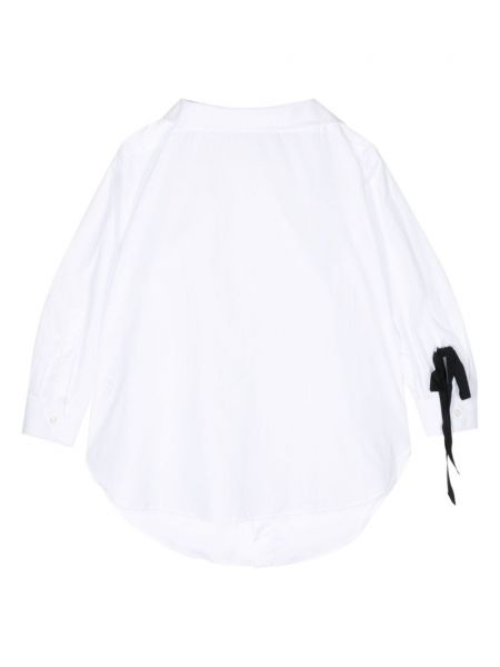 Kokvilnas krekls ar drapējumu Marina Yee balts