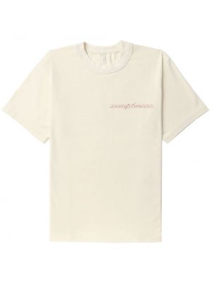 T-shirt di cotone con stampa Sunflower beige