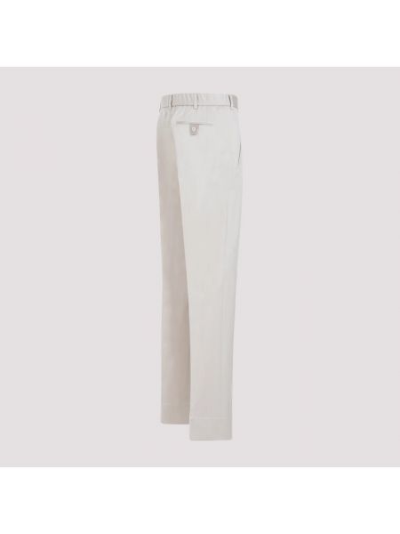 Pantalones con cremallera de algodón Brioni beige