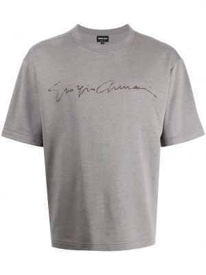 Camiseta con estampado Giorgio Armani marrón