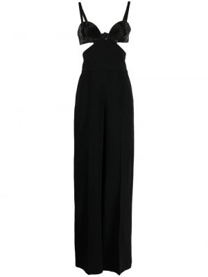 Ολόσωμη φόρμα με πετραδάκια Elie Saab μαύρο