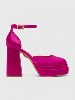 Pantofi cu toc cu platformă Buffalo roz