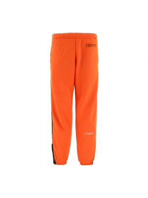 Pomarańczowe spodnie sportowe z wysoką talią slim fit Heron Preston