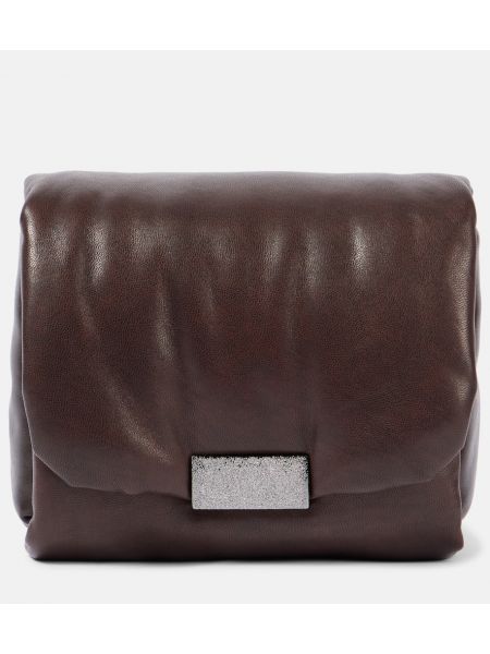 Lær mini bag Brunello Cucinelli brun