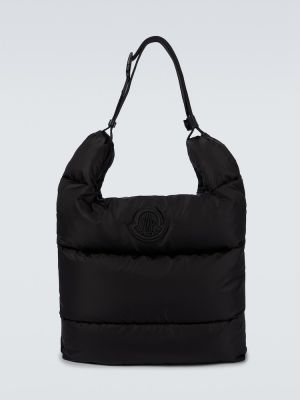 Ватирани шопинг чанта Moncler черно