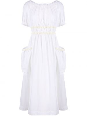 Μίντι φόρεμα Molly Goddard λευκό