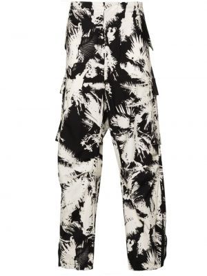 Pantaloni cargo cu imagine cu imprimeu abstract Laneus