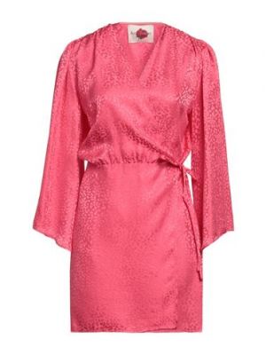 Mini vestido de seda Art Dealer rosa