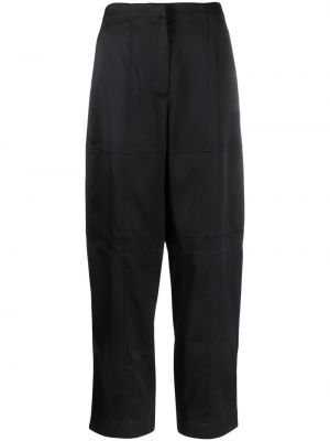 Rovné kalhoty s nízkým pasem Jil Sander černé