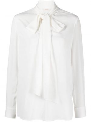 Satynowa bluzka Glanshirt biała