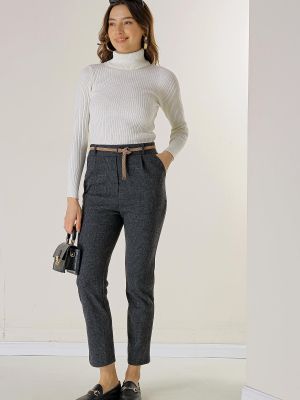 Kostkované kalhoty skinny fit s kapsami By Saygı