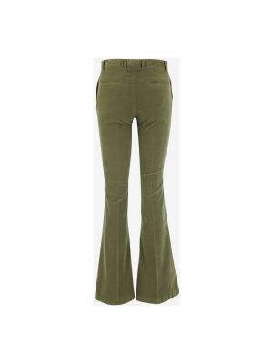 Szerokie spodnie z wysoką talią Ql2 Quelledue zielone