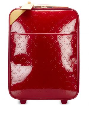 Lapos talpú cipzáras bőr bőrönd Louis Vuitton - piros