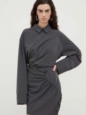 Oversized mini šaty Herskind šedé