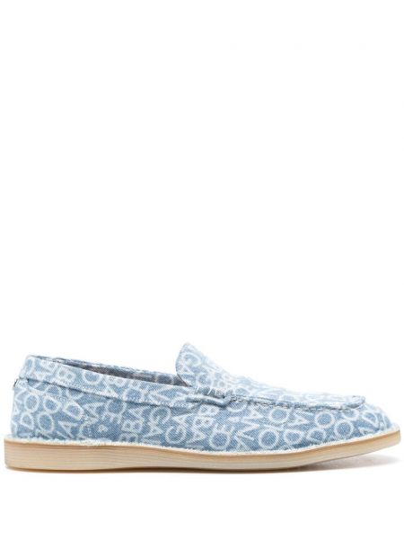 Pantofi loafer cu imagine Dolce & Gabbana albastru