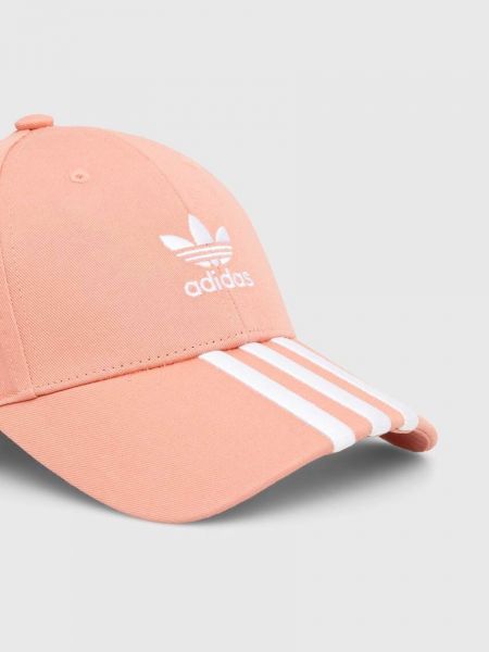 Șapcă din bumbac Adidas Originals portocaliu
