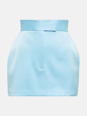 Satynowa mini spódniczka Alex Perry niebieska