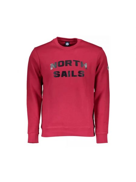 Bluza z nadrukiem z długim rękawem North Sails czerwona