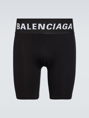 Pantalon culotte en coton Balenciaga noir