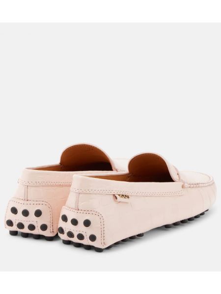 Deri klasik ayakkabı Tod's pembe