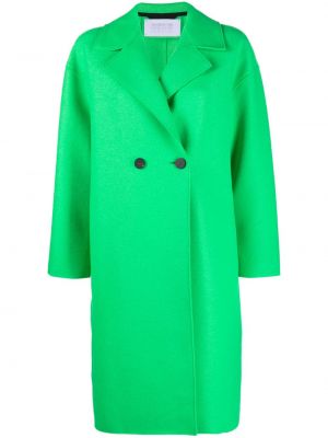 Vlněný kabát Harris Wharf London zelený
