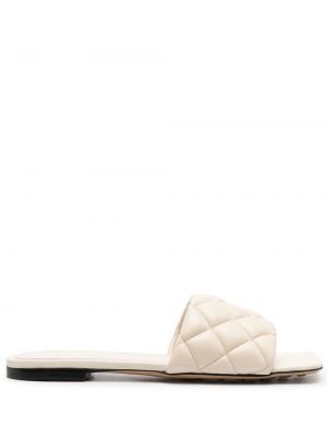 Prešívané sandále Bottega Veneta biela