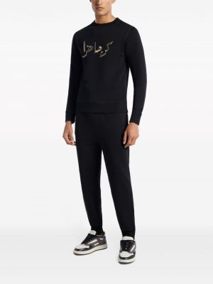 Kokvilnas treniņtērpa bikses Qasimi melns
