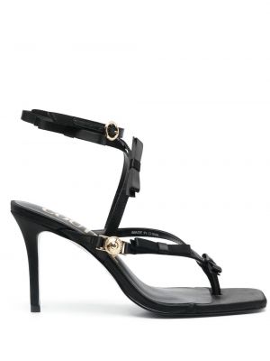 Sandale s mašnom sa kvadratnim vrhom Versace Jeans Couture