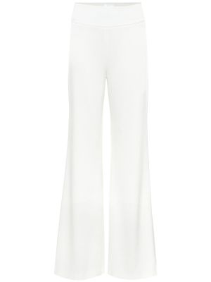 Kalhoty s vysokým pasem relaxed fit Galvan bílé
