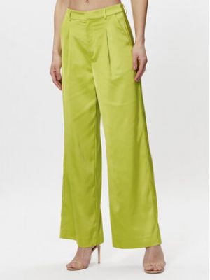 Bavlnené priliehavé nohavice Gestuz - zelená