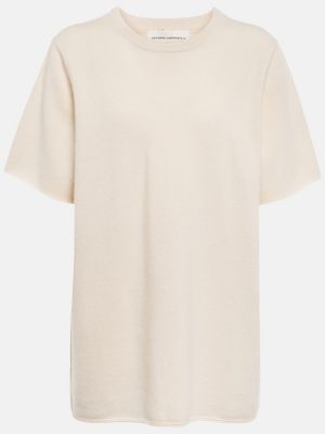 Kašmírové tričko Extreme Cashmere biela