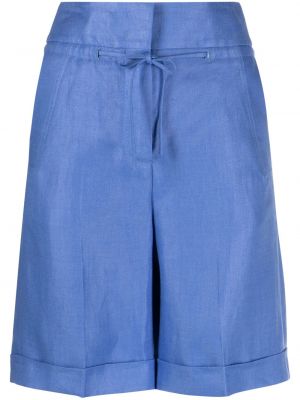 Pantaloni scurți de in Peserico albastru
