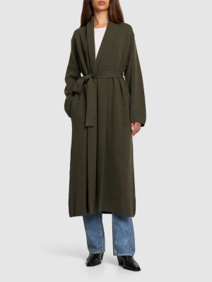 Vlněný kabát Annagreta zelený