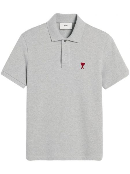 Poloshirt Ami Paris grå