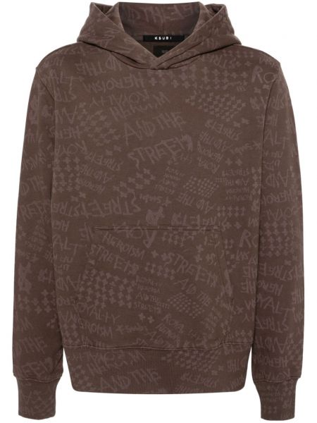 Sweat-shirt long en coton Ksubi marron