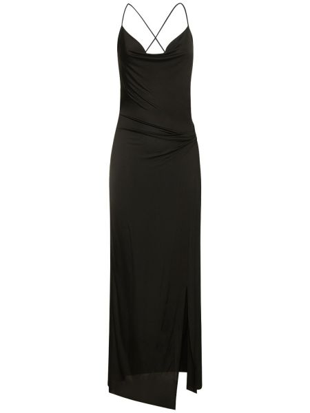 Sukienka długa z dżerseju Bec + Bridge czarna