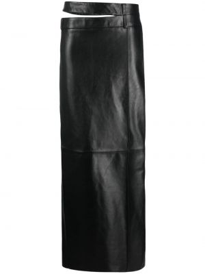 Kožená sukňa The Mannei čierna